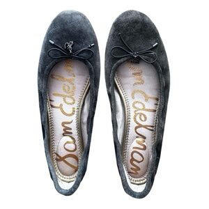 SAM EDELMAN Women’s Gray Felicia Suede Leather Ballet Flats Shoes Size 6.5US